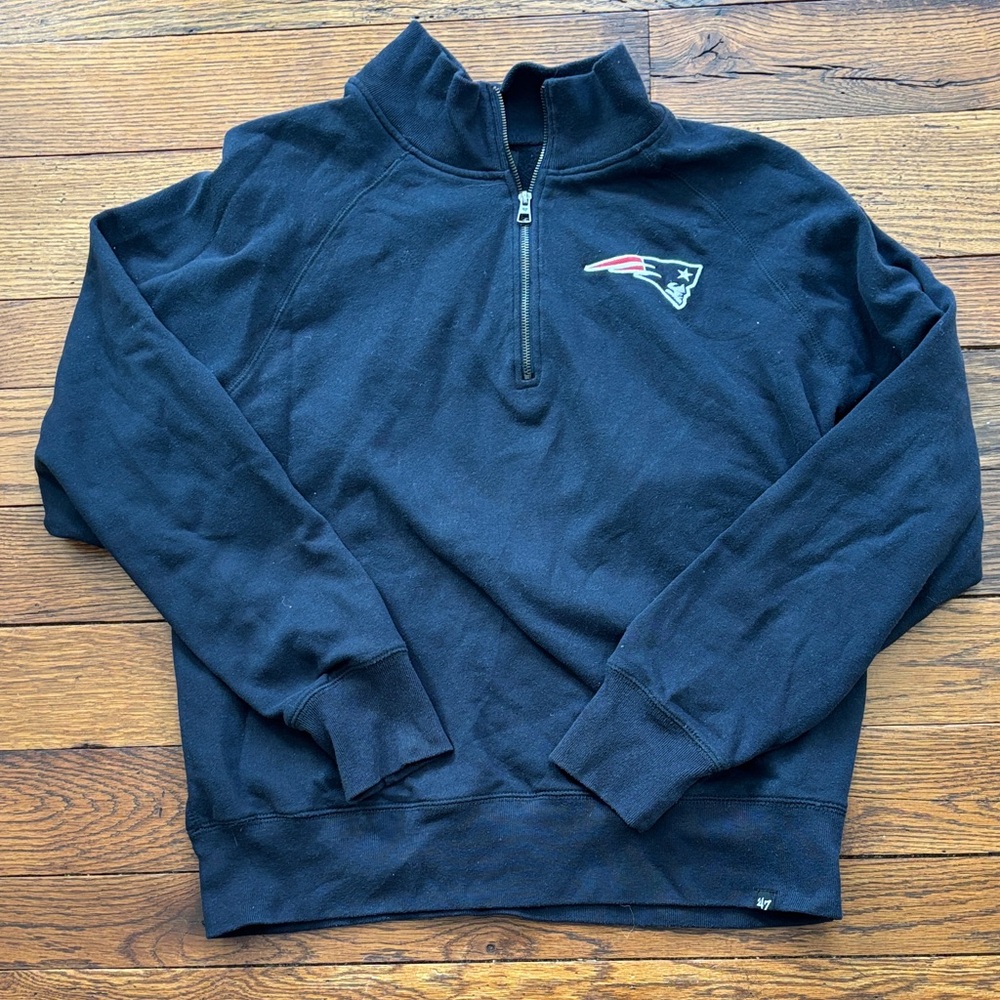 47 Brand Patriots Navy Quarter Zip
